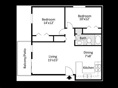 2 Bedroom 1 Bathroom 2 Bed Apartment Briarwood Village