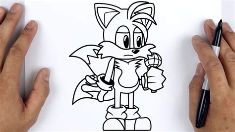 How To Draw Tails Exe Friday Night Funkin Fnf Easy Step By Step