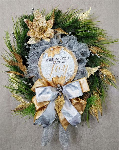 Wishing You Peace And Joy Holiday Decor Christmas Wreaths Home Decor
