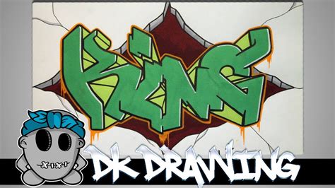 Graffiti Speed Drawing 5 Letters King Youtube