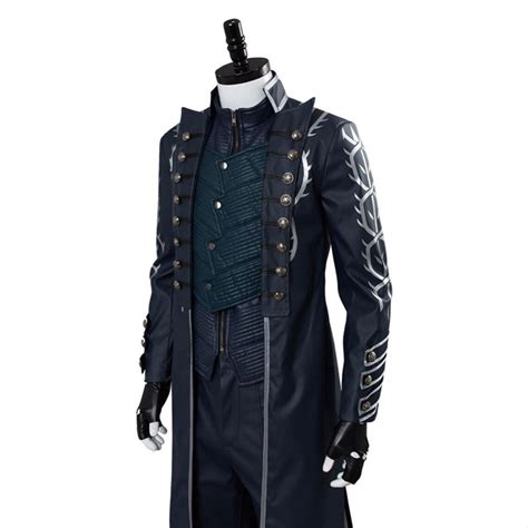 Dmc 5 Vergil Cosplay Costume Aged Outfit Leather Coat Full Etsy