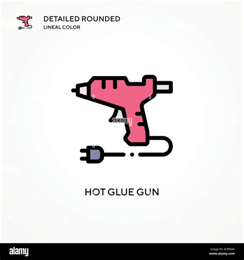 Hot Glue Gun Vector Icon Modern Vector Illustration Concepts Easy To Edit And Customize Stock
