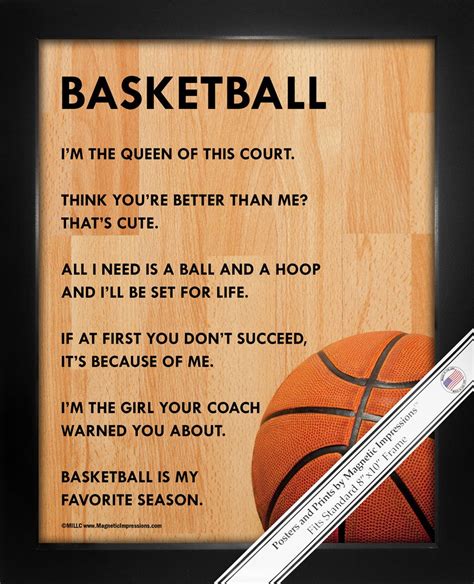 Basketball Female 8x10 Sport Poster Print Sports Quotes Basketball Basketball Girls