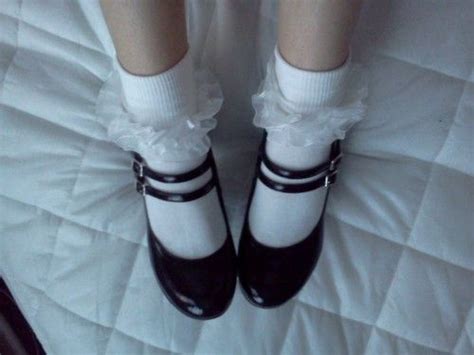 Black Patent Leather Shiny Shoes Mary Janes And Ruffled Socks I Had Shoes Exactly Like This