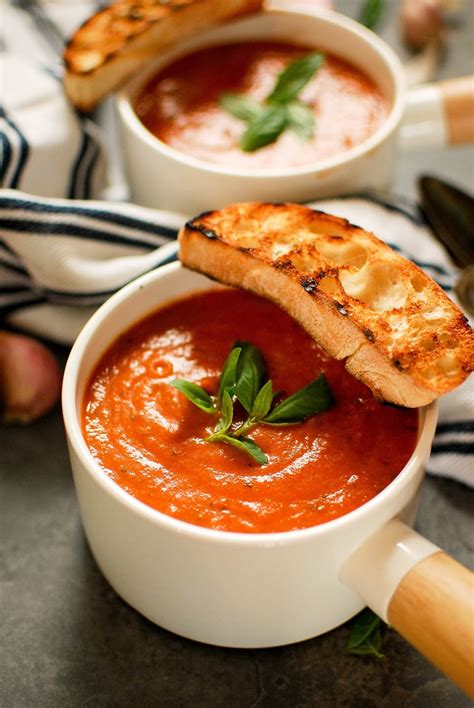 Roasted Tomato And Bread Soup Recipe Katiecakes