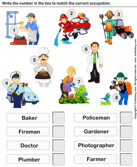Identify The Occupation Of The Person In Picture Turtle Diary Worksheet
