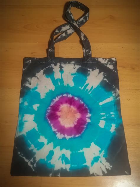 Tie Dye Tote Bags Circles Design More Colours Available Etsy