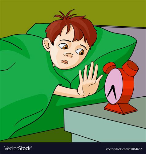 Boy Waking Up In The Morning Cartoon