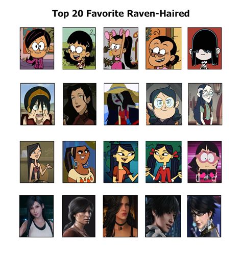 20 Favorite Female Raven Haired Characters By Matthiamore On Deviantart