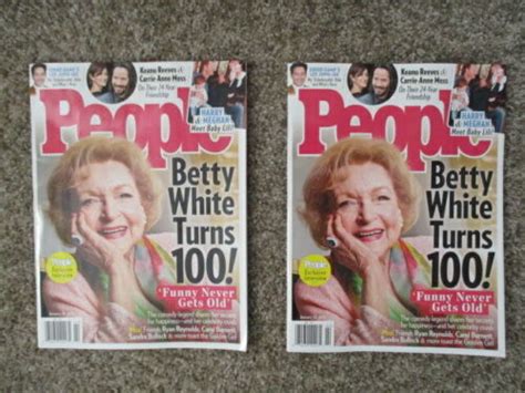 Lot Of 2 Betty White Turns 100 People Magazine Brand New No Label