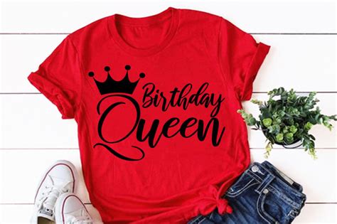 Birthday Queen Svg Birthday Queen Shirt Text Birthday Queen Etsy