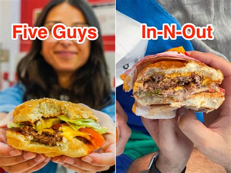 five guys burgers vs in n out