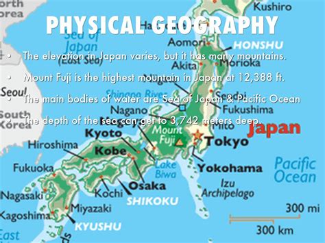 Physical Map Of Japan