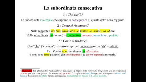 La Subordinata Consecutiva In Latino Definizione Riconoscimento