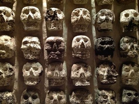Stone Skull Rack At Ancient Aztec Temple Of Tenochtit
