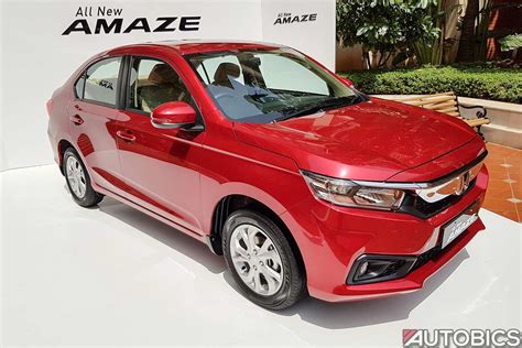 Honda Amaze Front Quarter Radiant Red 2018 Autobics