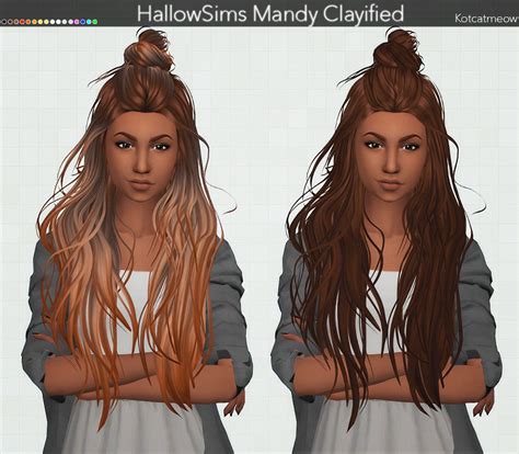 Kotcatmeow Hallowsims Mandy Clayified Sims Hair Sims Sims 4 Toddler