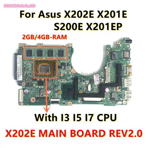 X202e Main Board Rev20 For Asus X202e X201e S200e X201ep Laptop