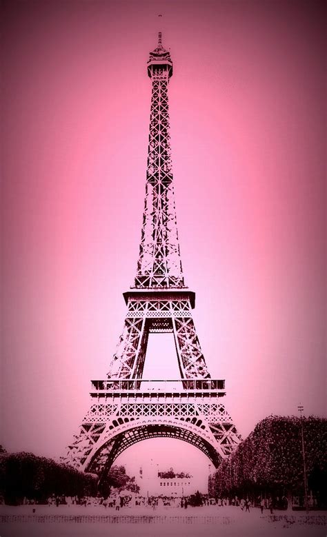 Wallpaper Paris Pink Eiffel Tower 3042947 Hd Wallpaper