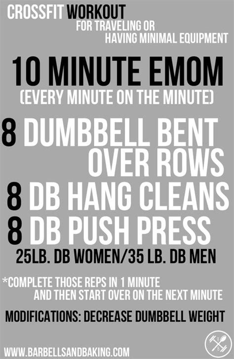 Crossfit Workouts For Traveling Or Having Minimal Equipment 10 Minute