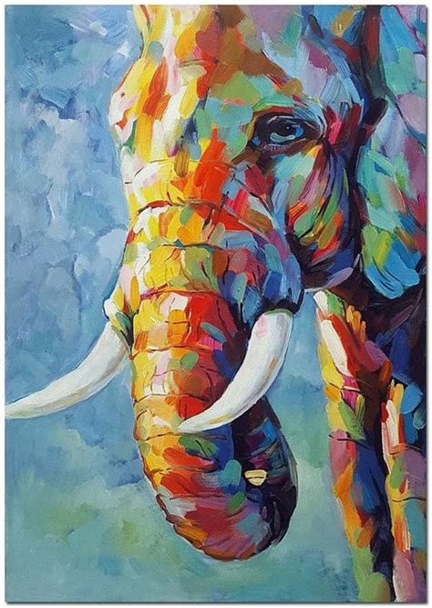 40 Best Colorful Paintings Of Animals Bored Art Colorful Elephant