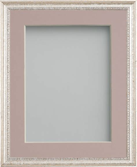 Beatrice Silver 20x10 Frame With Pink Mount Cut For Image Size
