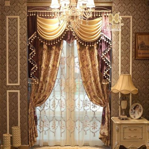 Cloth Royal Fashion Luxury Curtain Head Curtain Customize Double Layer