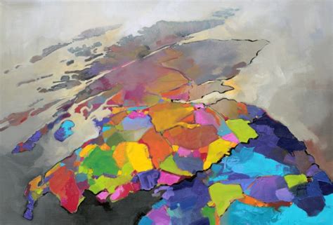 Optimism Scotland Semi Abstract Painting Of Scotland Map Scott Naismith