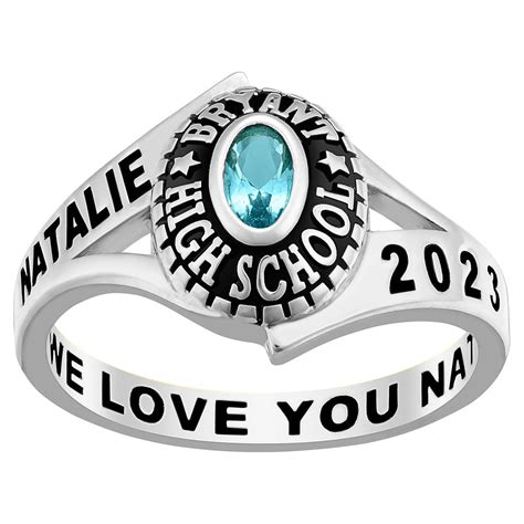 Order Now For Graduation Freestyle Womens Class Ring In Platinum Over