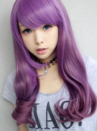 I had my hair bleached to white and dyed it purple a little while back. Kawaii Hairstyles I Love - Super Sweet Kawaii