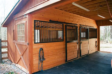 Carport turned into a barn. Center Aisle Horse Barn Photos: The Barn Yard & Great ...