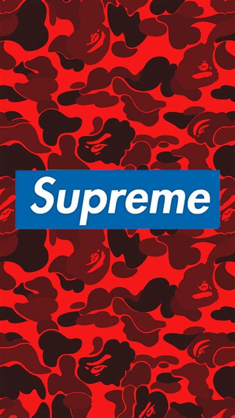 Supreme Blue Brand Brands Red Summer Supreme Hd Phone Wallpaper