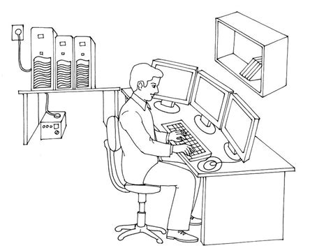 Coloriage Informatique 6  Coloriage Informatique  Coloriages Metiers