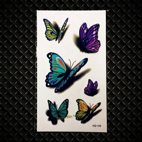3d Butterfly Waterproof Tattoos Temporary Tattoo Stickers Women Body Art Tato 626 Picclick