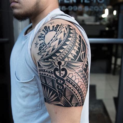 This flag is made of silk, has a five pointed star at each angle of the white triangle that presses up against the left part of the flag. Polynesian style with Philippines sun and medicine symbol ...