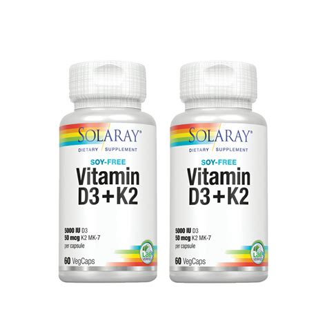Buying guide for best vitamin d supplements. Solaray Vitamin D3 + K2 | D & K Vitamins for Calcium ...