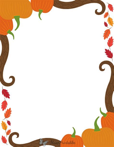Printable Fall Pumpkin Page Border