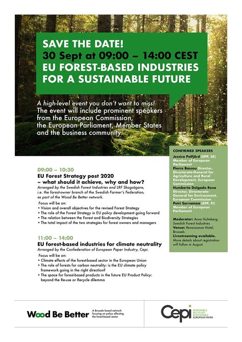 Wood Be Better And Cepi Eu Forest Based Industries For A Sustainable