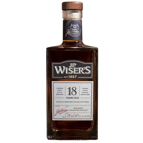 j p wiser s 18 year old canadian blended whisky soho wine supply