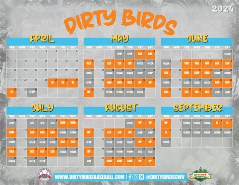 CHARLESTON DIRTY BIRDS UNVEIL 2024 SCHEDULE – Charleston Dirty Birds