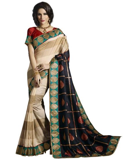 Vipul Saree Multi Color Silk Saree Buy Vipul Saree Multi Color Silk Saree Online At Low Price