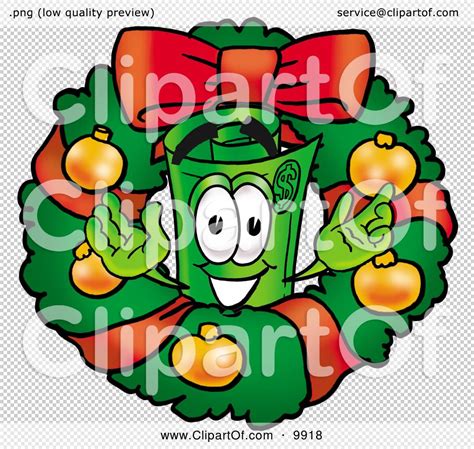 Clipart Picture Of A Rolled Money Mascot Cartoon Character In The