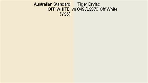 Australian Standard OFF WHITE Y35 Vs Tiger Drylac 049 13370 Off White