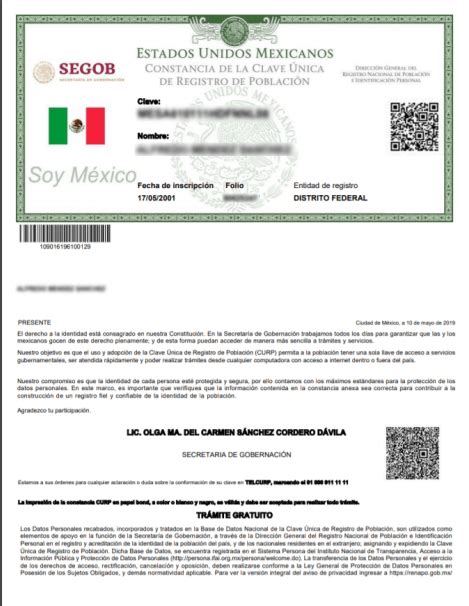 Este documento sirve como método de identificación para personas. Imprimir Curp sin contratiempos de forma fácil y rápida aquí