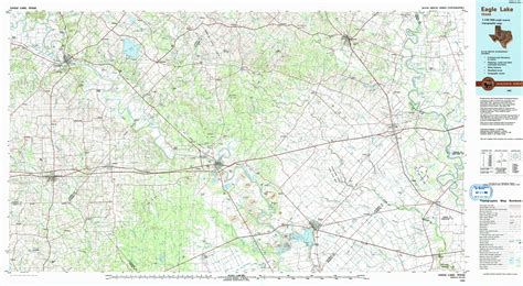 Eagle Lake Topographical Map 1100000 Texas Usa