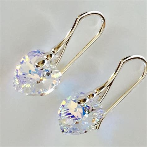 AB Earrings Made With Swarovski Crystals Crystal Elegance