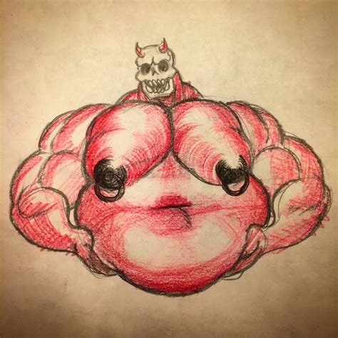 Rule 34 Belly Belly Button Big Belly Big Muscles Color Demon Front