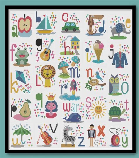 Check spelling or type a new query. KIDS PICTURE ALPHABET 26 individual letters Modern Counted ...