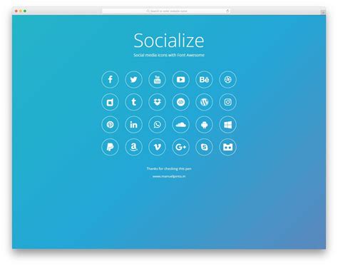 33 Practically Applicable Html Social Media Icons Design Collection 2020