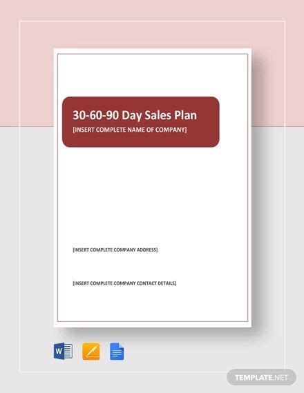 8 90 Day Sales Plan Templates Pdf Word